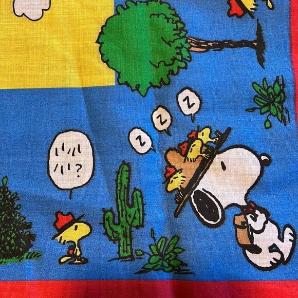 Peanuts Snoopy Scouting Scarf Vintage 21.5” Square Cotton Bandana - Picture 4 of 5